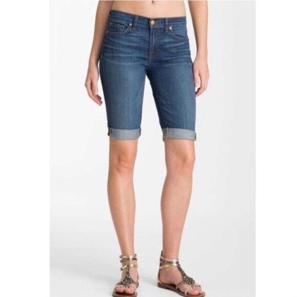 J Brand Saturn Cuffed Denim Shorts Bermuda Knee-Length 5-Pocket Style Jorts 27 - Picture 9 of 9